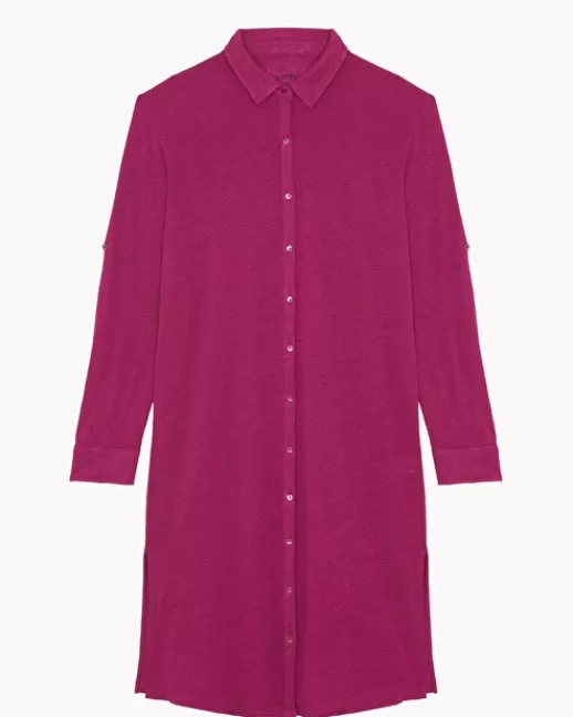 Kujten Robes & Jupes | Robes & Jupes | Robe Lois Robe Chemise Lin RoseMagenta