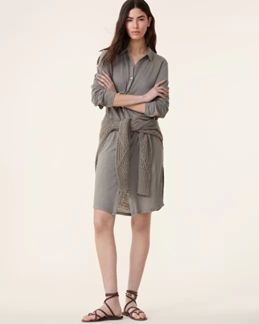 Kujten Robes & Jupes | Robes & Jupes | Robe Lois Robe Chemise Lin KakiClair