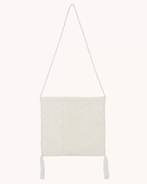 Kujten Sacs | Sac Torsade Sac torsadu00e9 et pompoms en cachemire Blanc