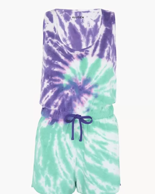 Kujten Pantalons & Shorts | Pantalons & Shorts | Short Summer Combi Short Tie and Dye en Coton DEEPPURPLE