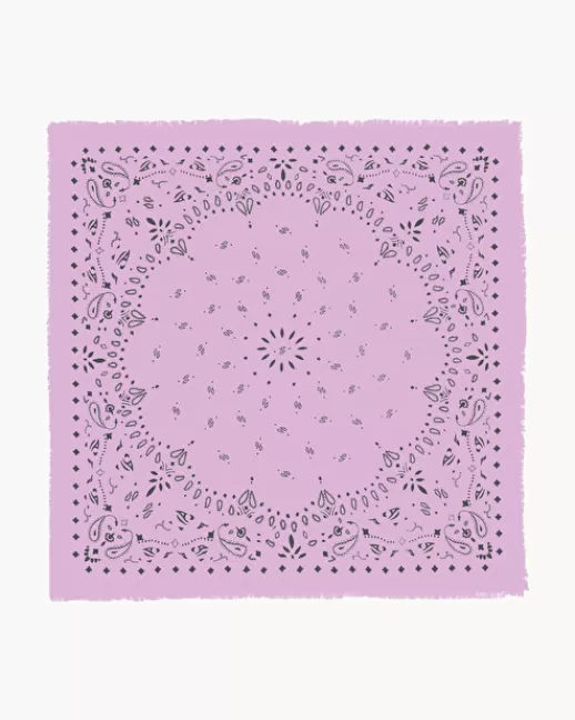 Kujten Bandanas | Écharpes & Cols | Tru00e8s Grand Bandana Effy Tru00e8s Grand bandana voile de cachemire imprimu00e9 ROSEMATIN