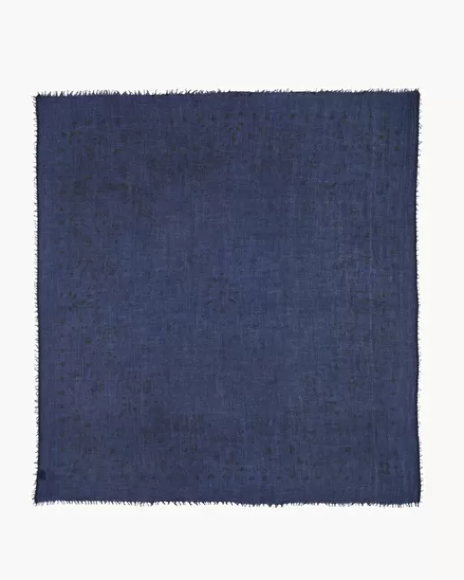 Kujten Bandanas | Écharpes & Cols | Tru00e8s Grand Bandana Effy Tru00e8s Grand bandana voile de cachemire imprimu00e9 Bleumarinefoncé
