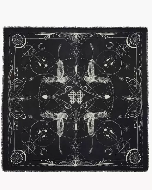Kujten Bandanas | Écharpes & Cols | Tru00e8s Grand Bandana Loki Tru00e8s Grand bandana cachemire imprimu00e9, 2 fils Noir
