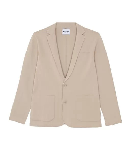 Kujten Gilets & Vestes | Veste Elie Veste blazer Coton-Cachemire, 2 fils Beigechiné